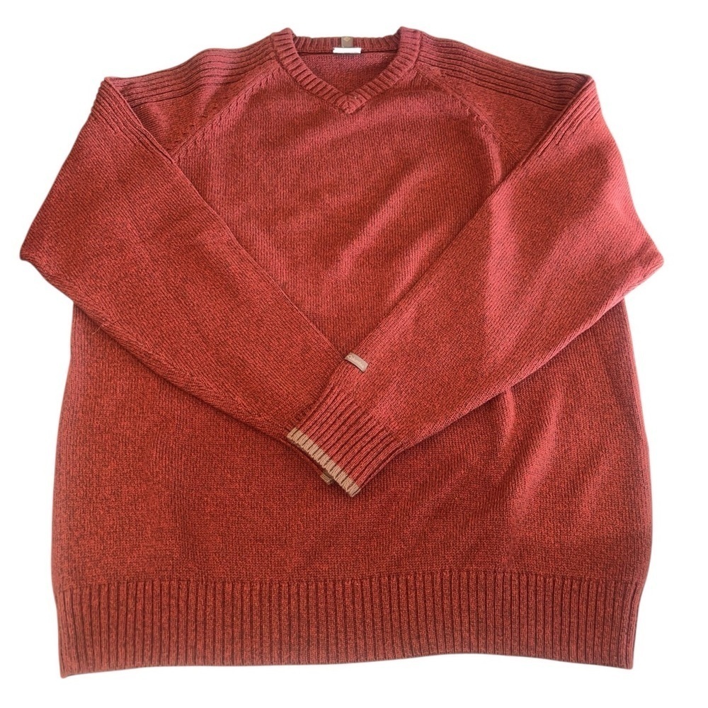 NWOT Columbia Men’s Cotton V-Neck Sweater in Burgundy XL Sustainable Outdoor